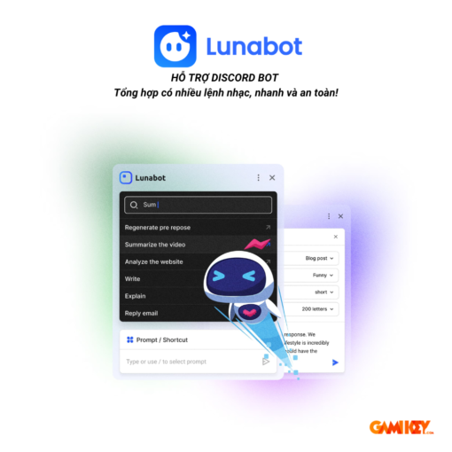 Tài khoản Lunabot trợ lý AI sử dụng data Chat GPT-4